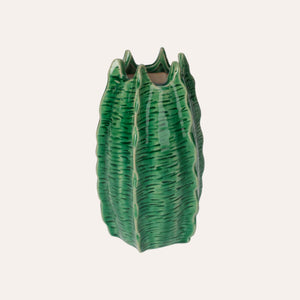 Florero decorativo de cerámica con forma de cactus