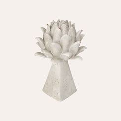 Capullo Decorativo Mediano con Base Cuadrada de Resina Al.30x20 cm - Estilo Shabby Chic