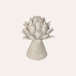 Pequeño capullo decorativo de resina gris antiguo H22x17 cm – Estilo Shabby Chic
