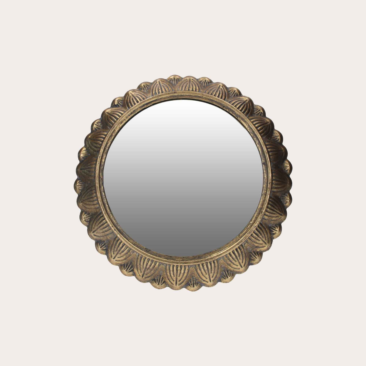 Specchio Rotondo da Appoggio in Stile Vintage Dorato – Decorazione Elegante per Casa