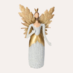 Decorative winged princess in tin H.39 L.11 D.10 cm