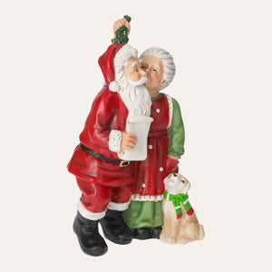 Statuina Natalizia di Babbo Natale e Mamma Natale