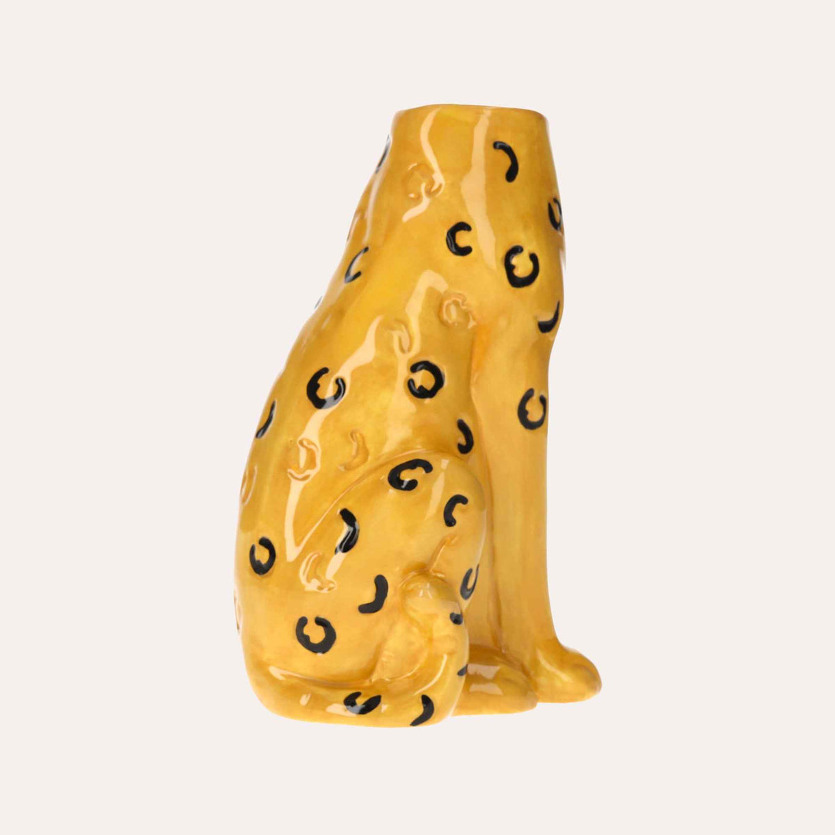 Yellow Cheetah Ceramic Vase – Style and Design for the home
