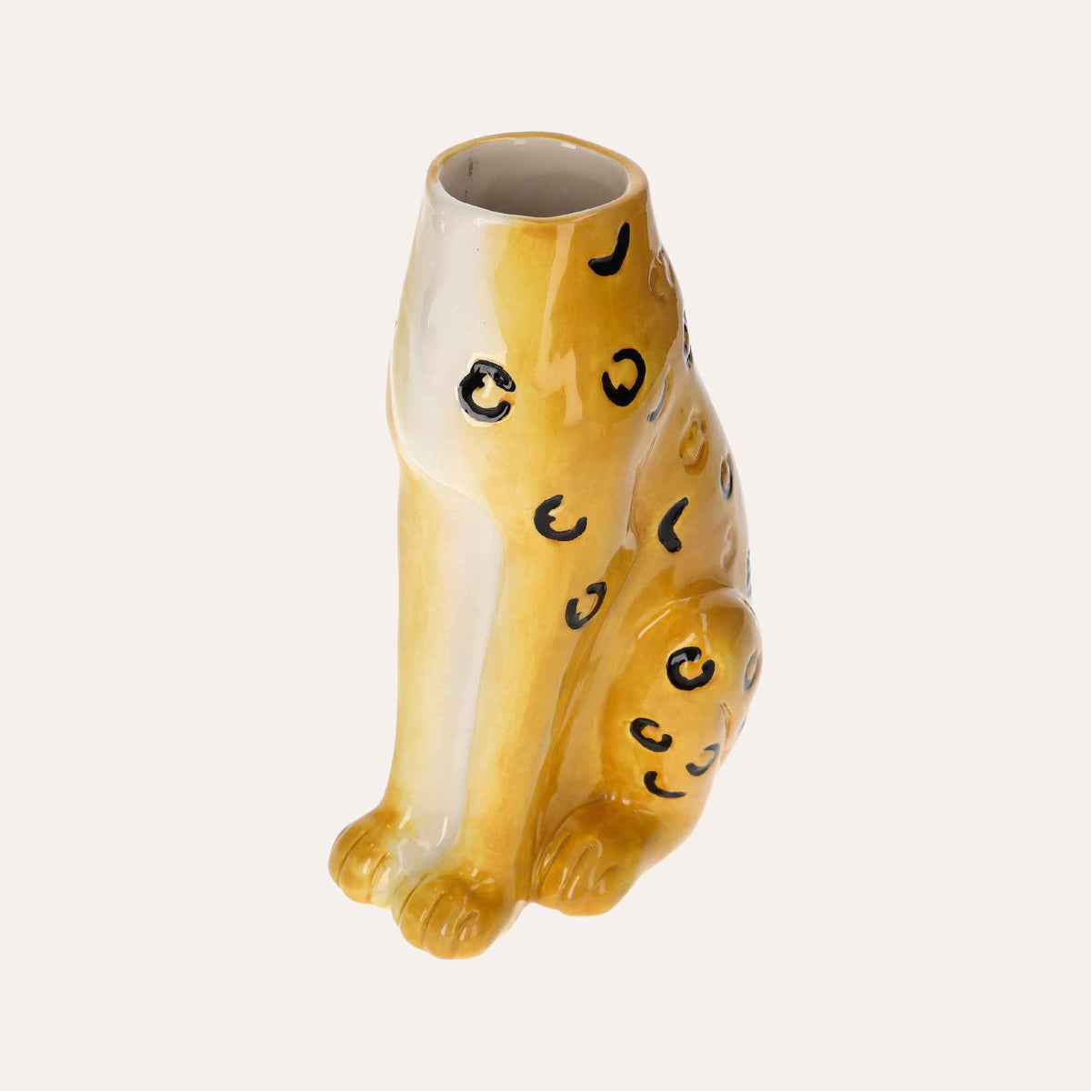 Yellow Cheetah Ceramic Vase – Style and Design for the home