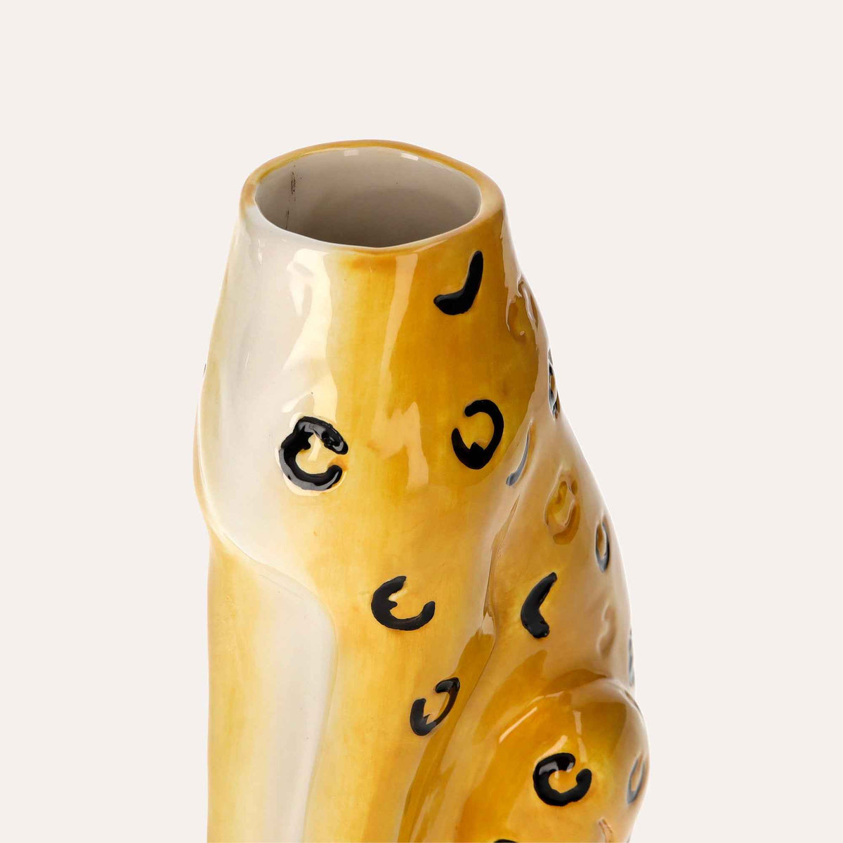 Yellow Cheetah Ceramic Vase – Style and Design for the home