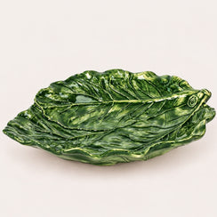 Piatto Verza in Ceramica Verde Smeraldo  Ø.38x33xH.6 cm