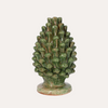 Piña Artesanal de Pino en Terracota Verde Al.16x25 cm