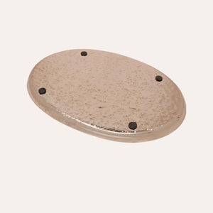 Bandeja Ovalada en Metal Cobre Sillar, Elegante Centro de Mesa