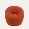 Sillón de tela bouclé naranja 83x70x44 cm