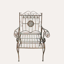 Sillón de hierro verde Alt. 100 cm