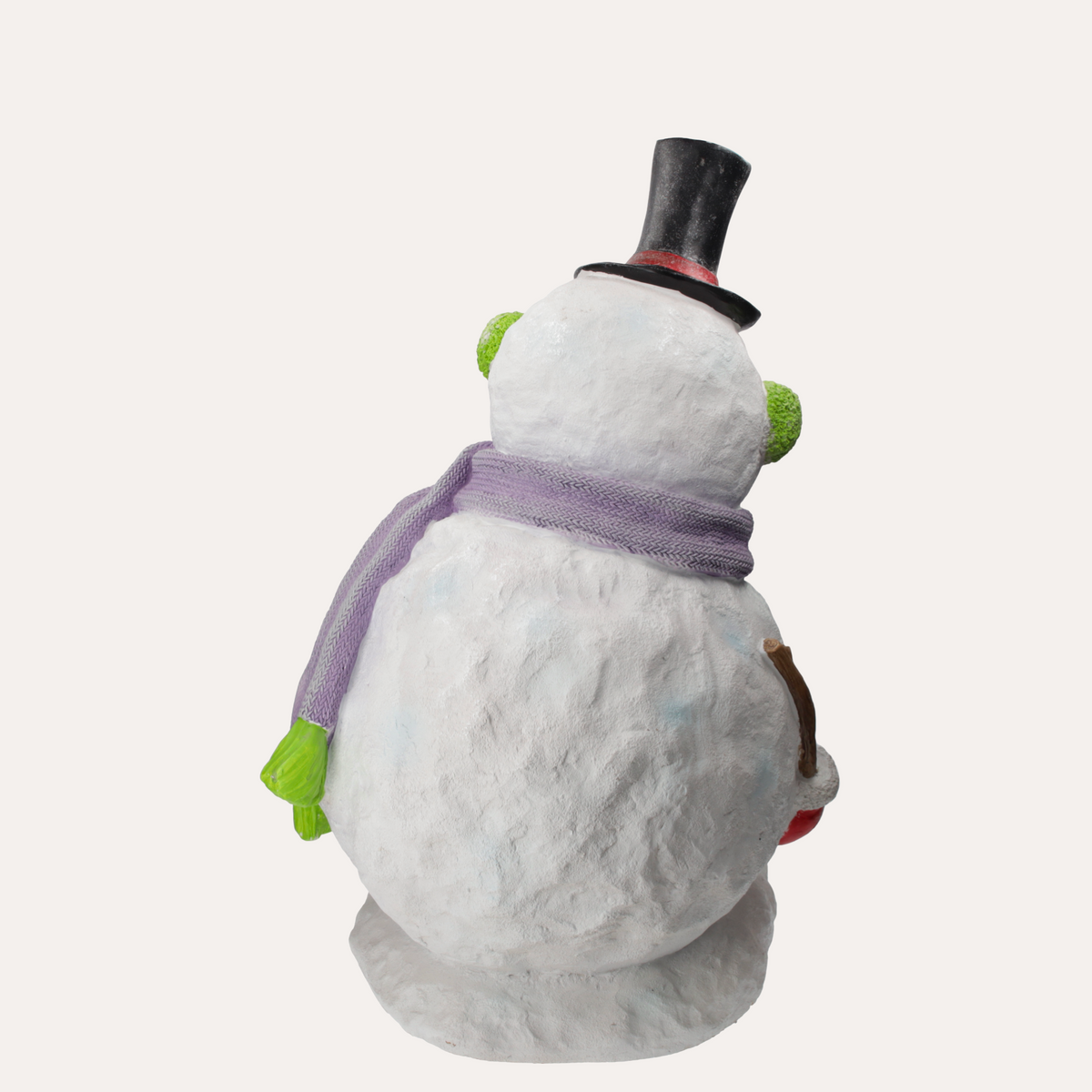 Boneco de neve com estátua de menina em resina 59x53xA.89 cm - KeyHome Store
