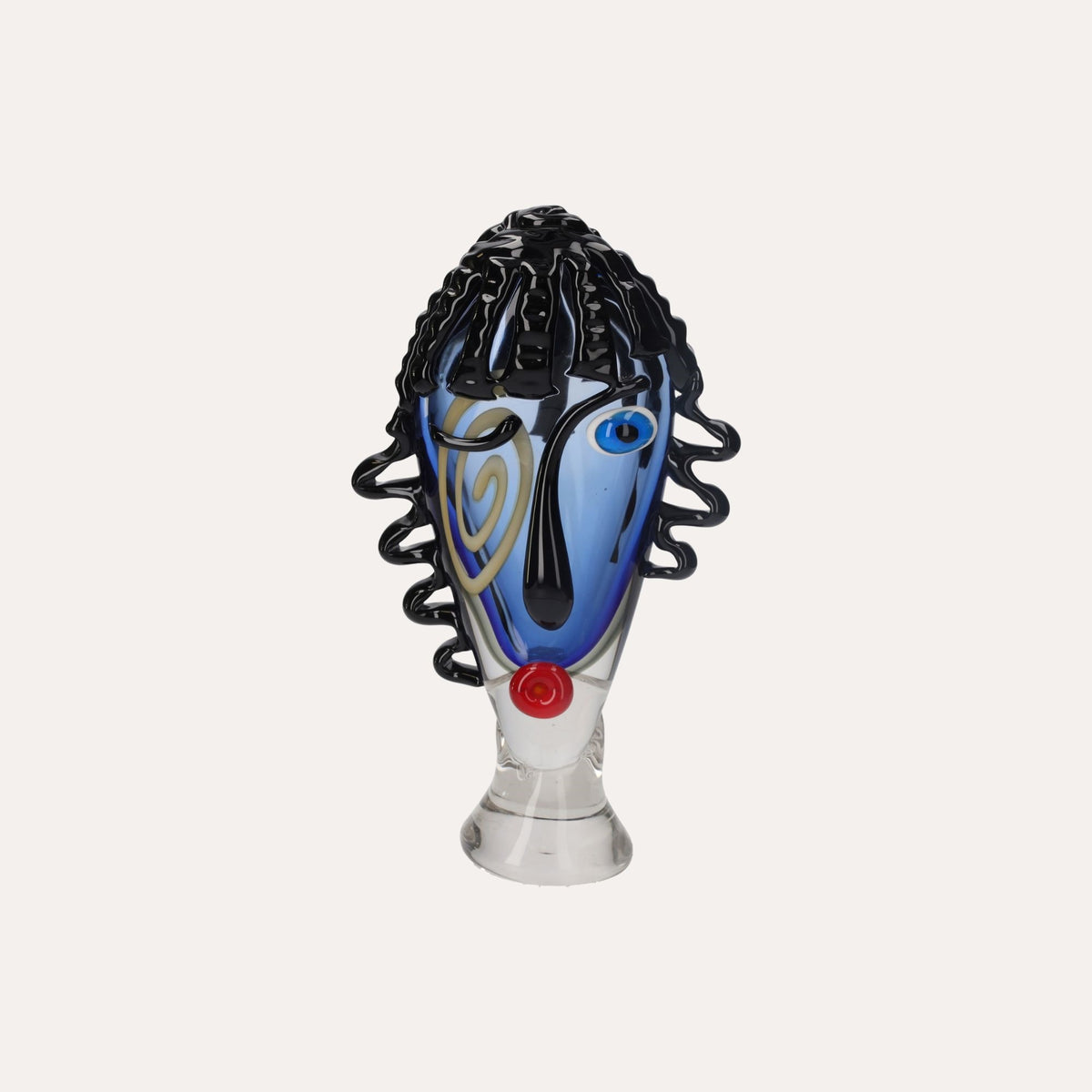 Scultura Donna Astratta in Vetro Pieno H.32 cm