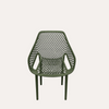 Sillón perforado de polipropileno verde mate 56x60x82cm