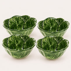 Set 4 Coppette Verza in Ceramica Verde Smeraldo Ø. 15x8cm