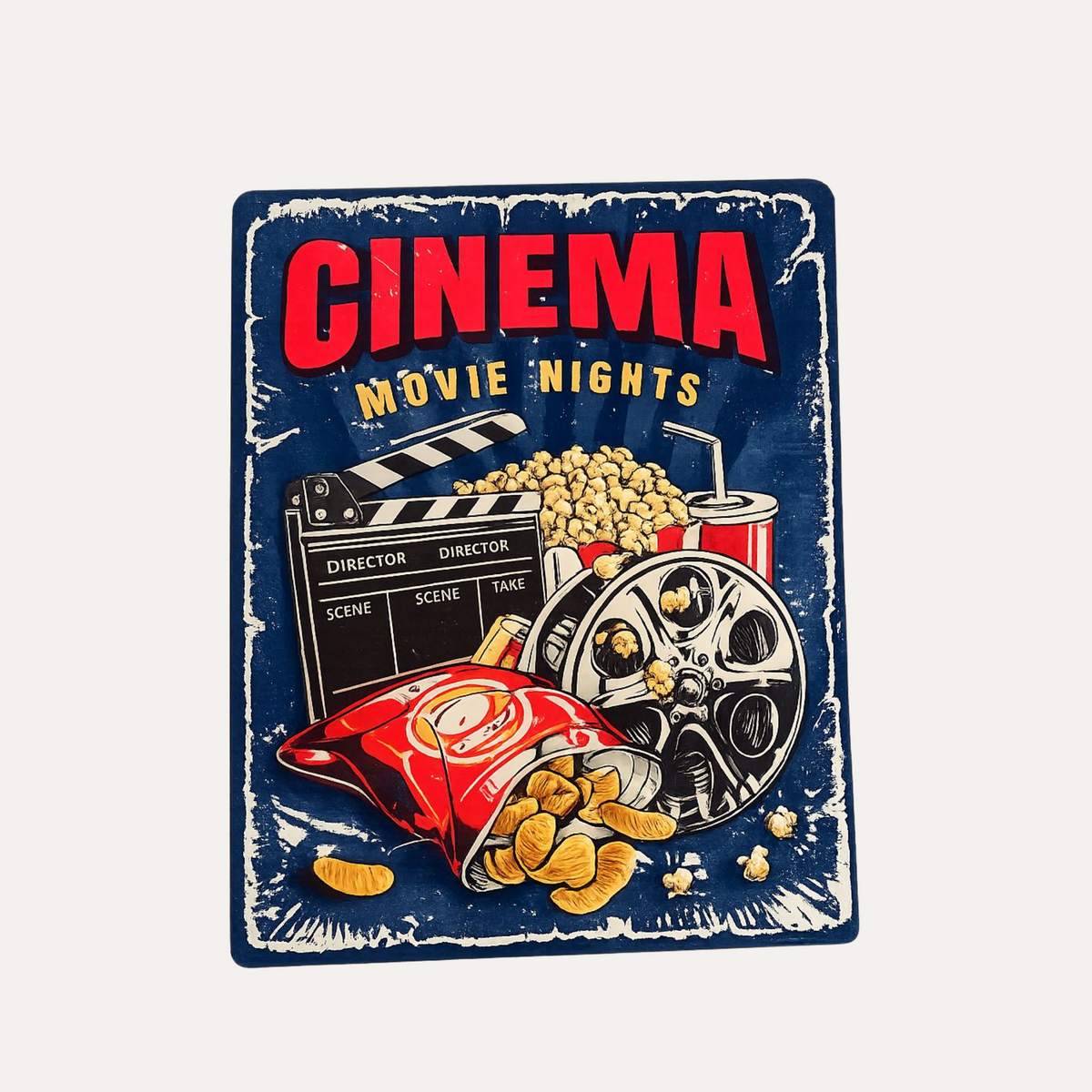 Mesa de hojalata “Cine” 40x30 cm