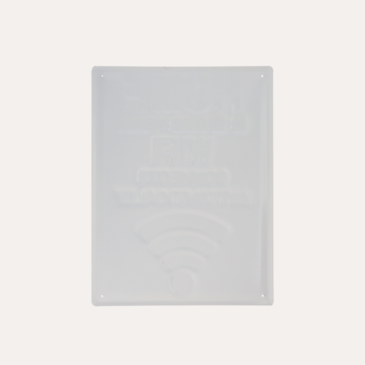 Mesa decorativa de hojalata "Home WiFi" Al. 40x30 cm