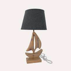 Baroque Style Shuttle Lamp in Wood