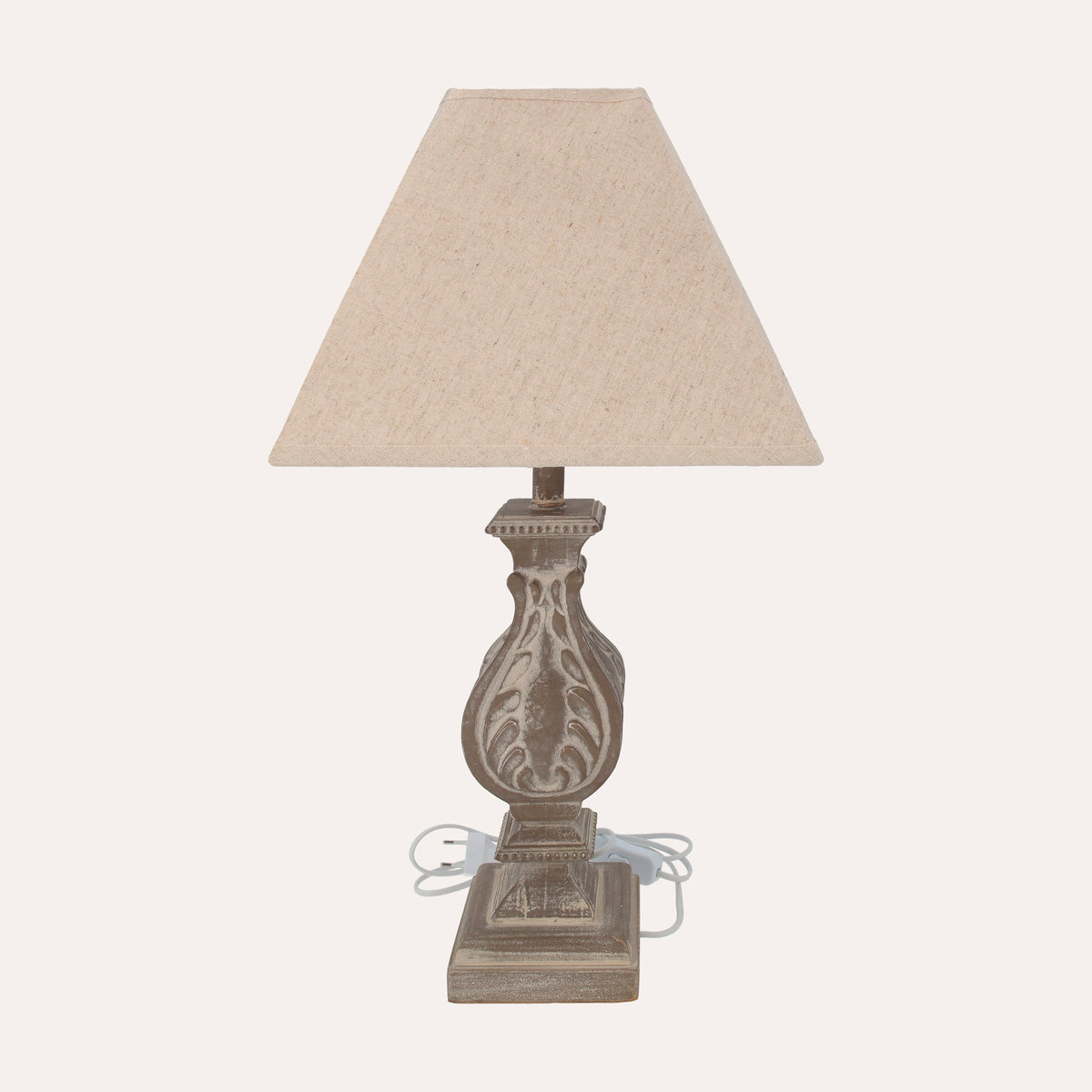 Lampada da Tavolo Barocca in Resina con Paralume H. 58 × 30 × 30 cm