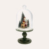 Glass display case with Santa Claus and Deer