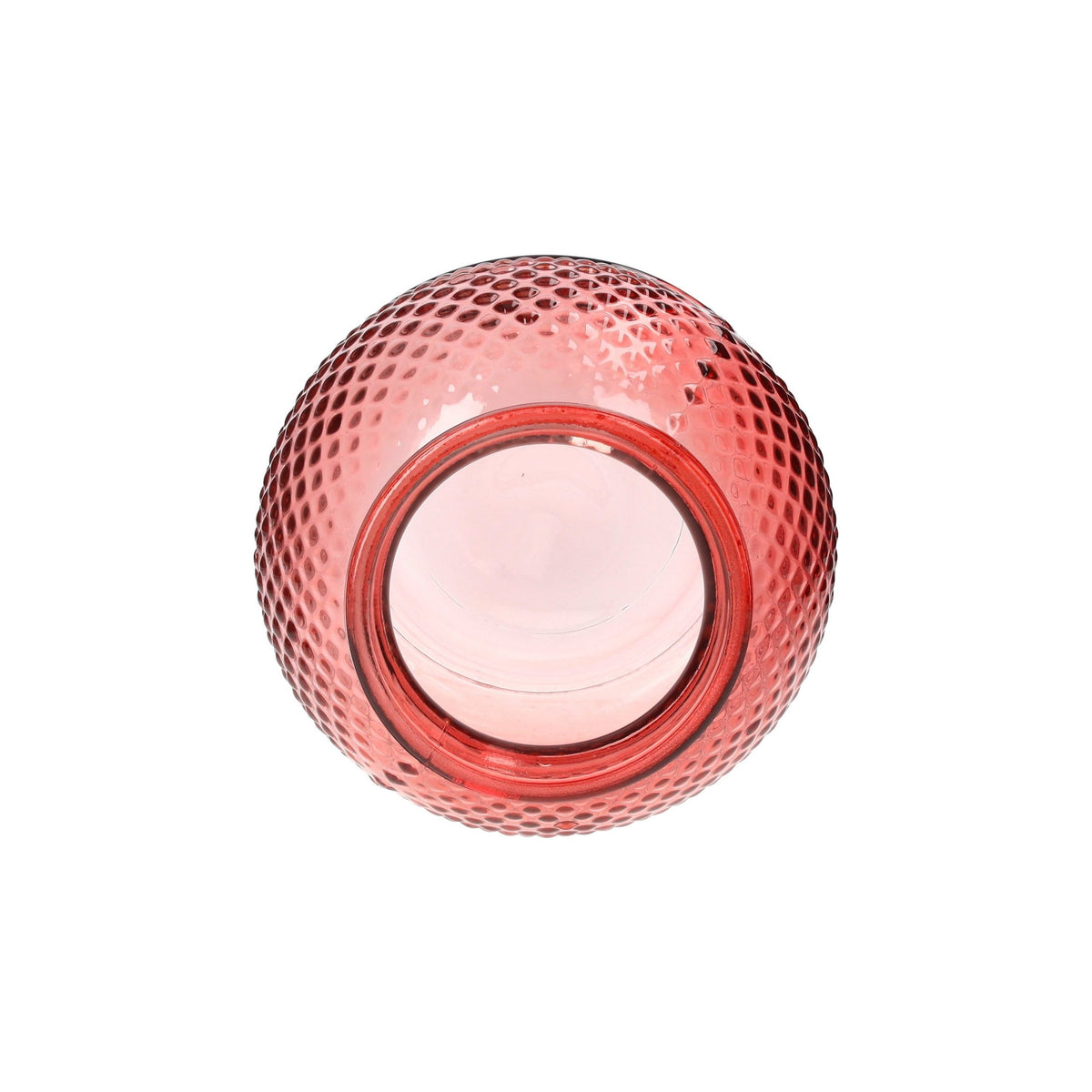 Jarrón decorativo Diamond en vidrio rosa reciclado