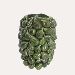 Vase décoratif Fichi en céramique vert brillant H.43×Ø30 cm
