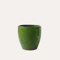 Medium Vase in Glossy Green Coated Terracotta D40 H60