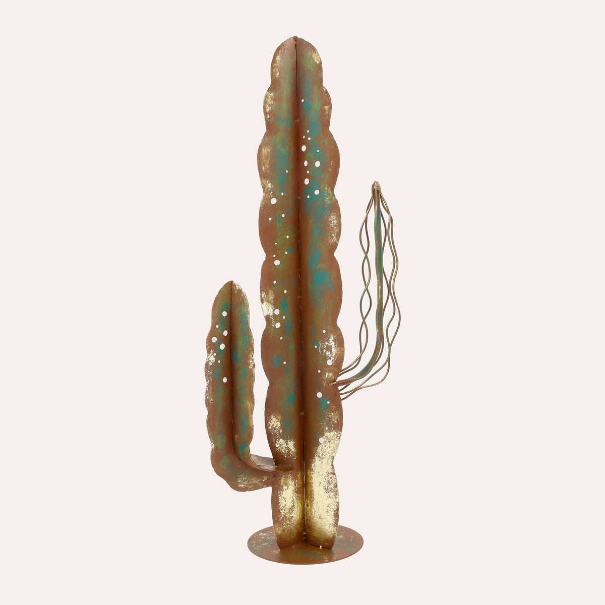 Cactus Grande in Corten Marrone Ruggine (74x30x15 cm)