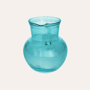 Blue Recycled Glass Table Jug - Carafe for Drinks and Aperitifs