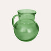 Green recycled glass table jug H. 20 cm