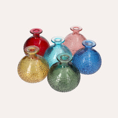 Set mit 6 Mini-Flaschen aus recyceltem Glas