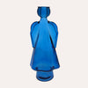 Glasengel mit blauem Kerzenhalter (10x8x34cm)