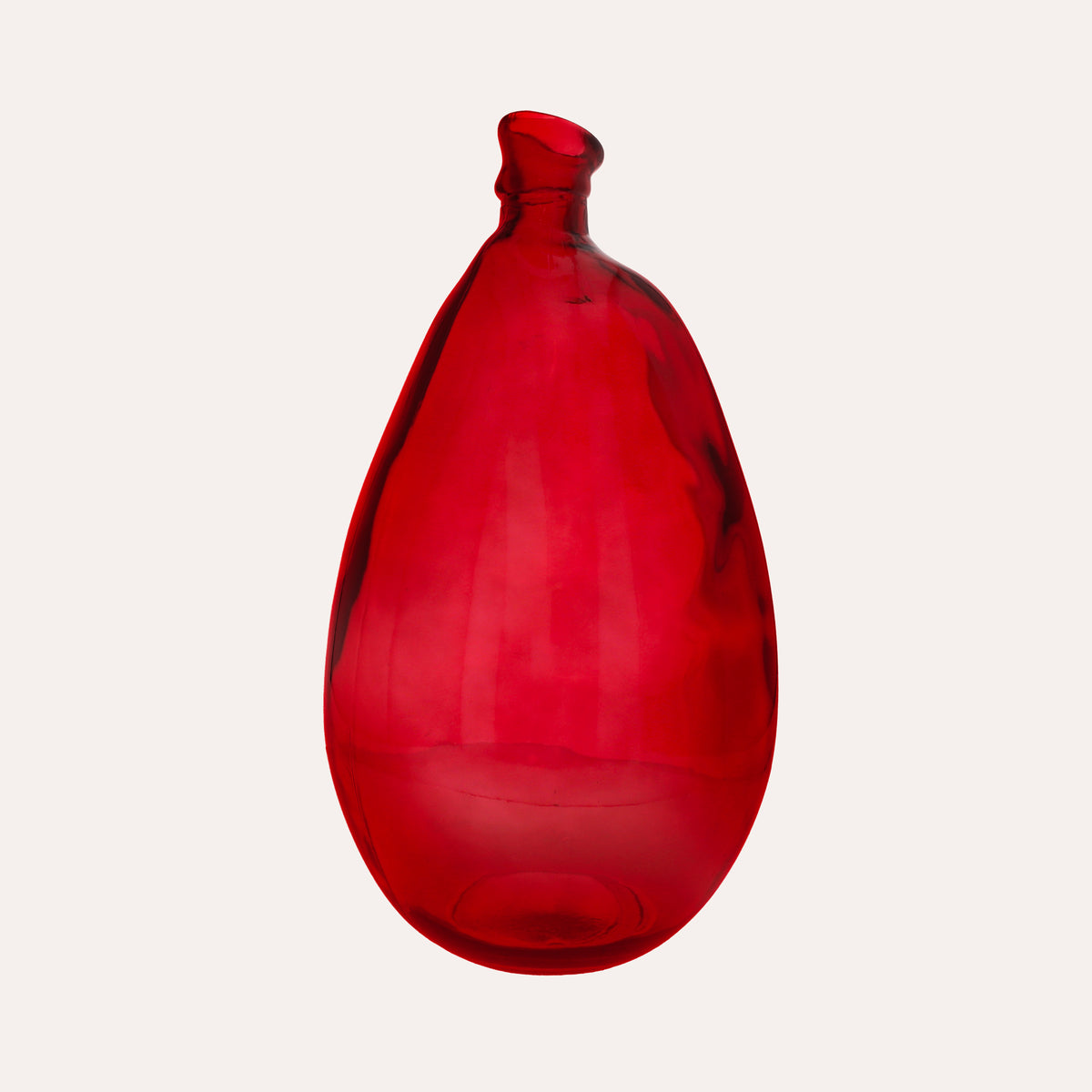 Weinschlauch aus rotem Glas