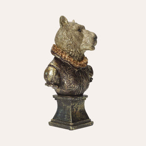 Wolf Bust in Resin – Realistic Decorative Sculpture for Home and Office Furnishings