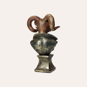 Busto de Aries en resina – Escultura decorativa realista para decoración del hogar