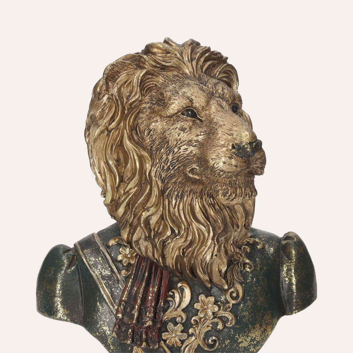 Busto de León en Resina – Decoración Elegante y Realista