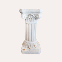 Chapiteau en Résine Blanc Antique H. 61 cm