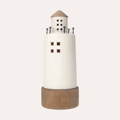 Dekorativer Leuchtturm aus Holz