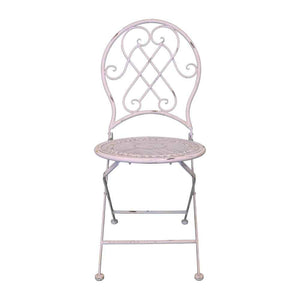 Conjunto de jardín Shabby Chic antiguo de hierro blanco